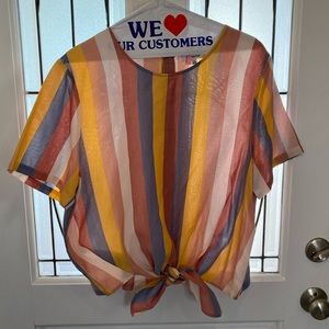 Madewell Tie front shirt